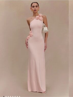 Meshki Baby Pink Maxi Dress